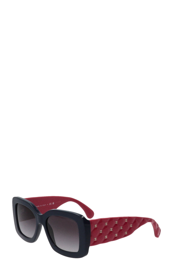 CHANEL Quilted Sunglasses Pink Blue CH5483