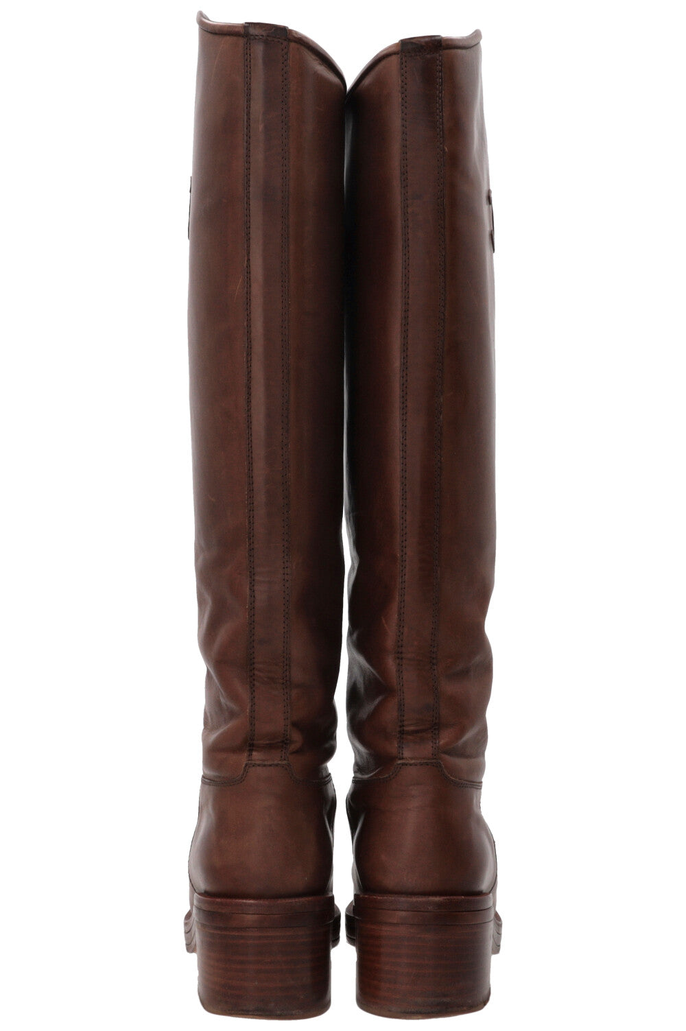 CHANEL Riding Boots Leather Camel