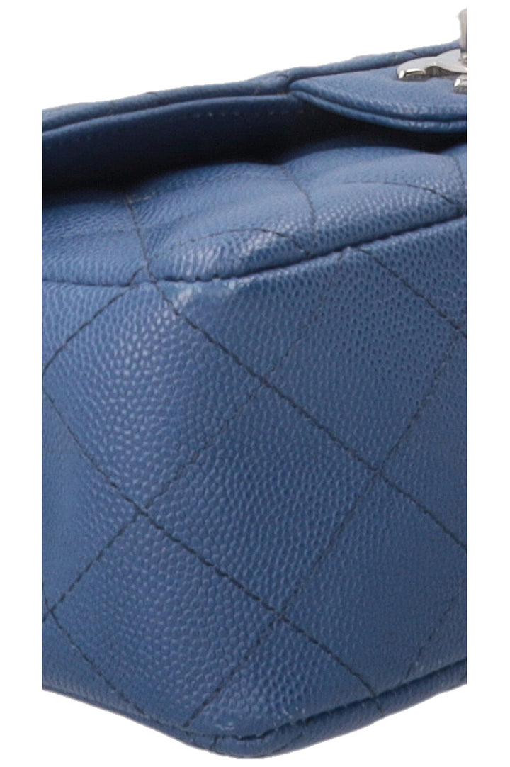 CHANEL Single Flap Bag Caviar Blue