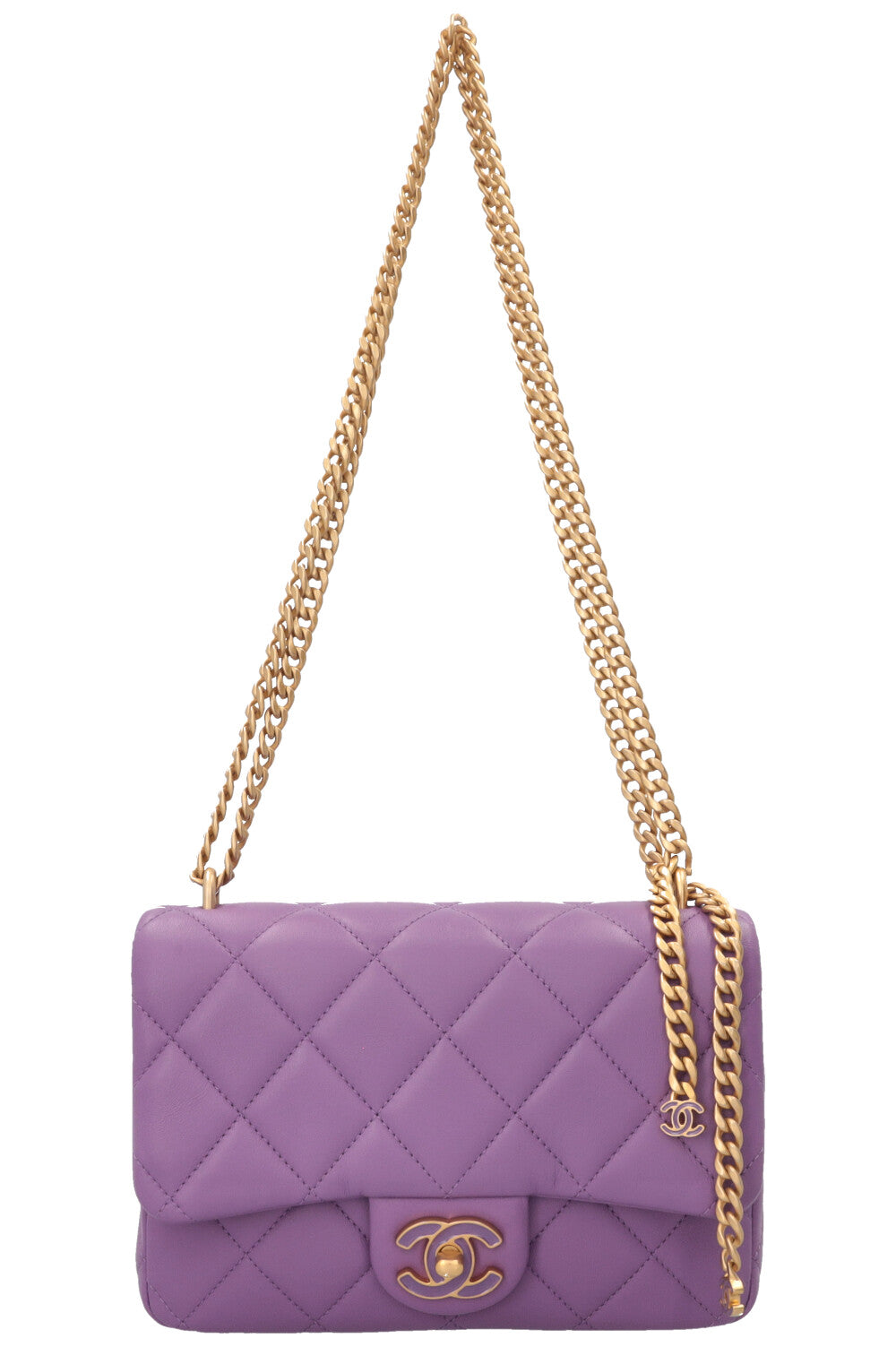 CHANEL Single Flap Bag Small Lilac