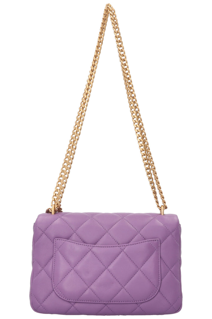 CHANEL Single Flap Bag Small Lilac