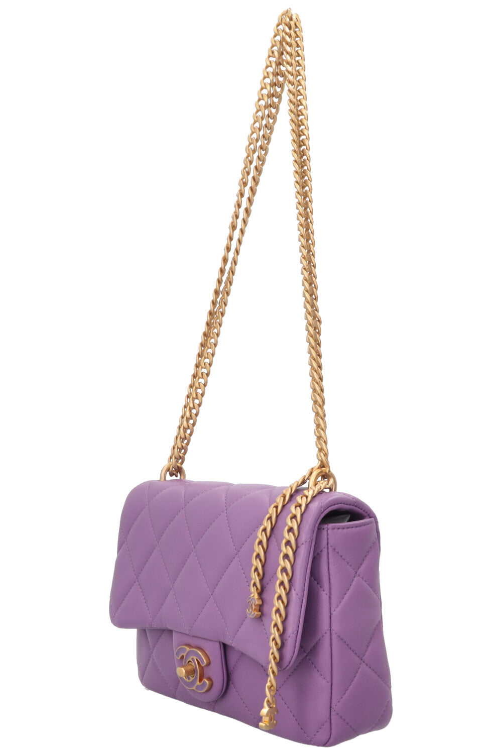 CHANEL Single Flap Bag Small Lilac