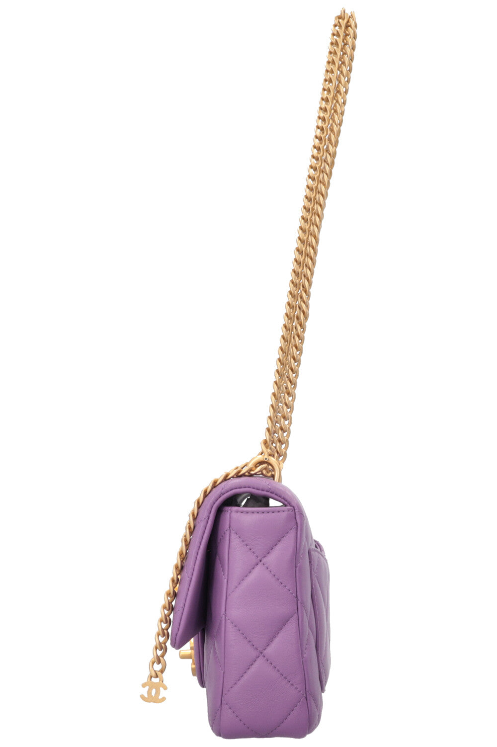 CHANEL Single Flap Bag Small Lilac