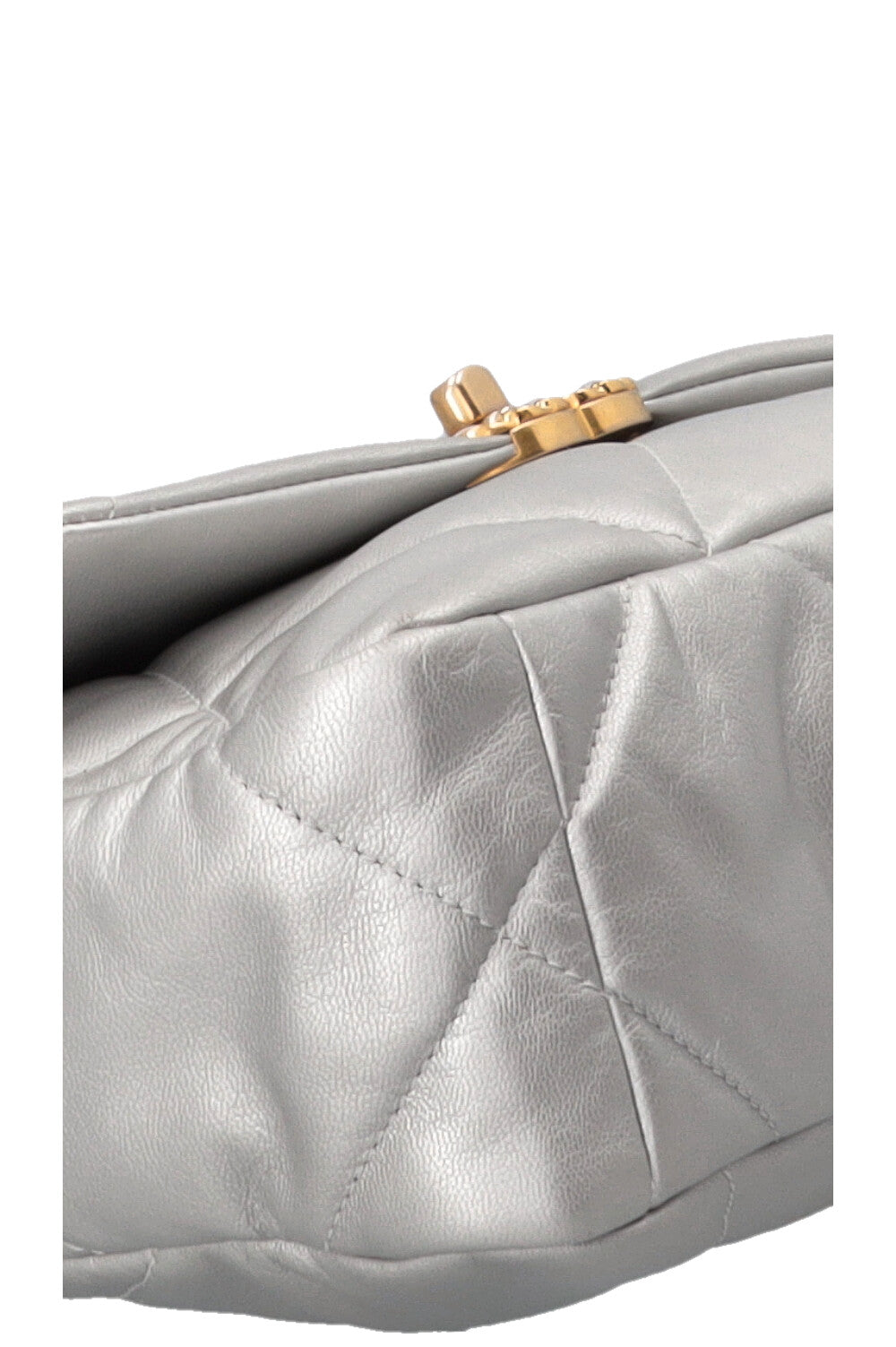 CHANEL Small 19 Bag Lambskin Silver