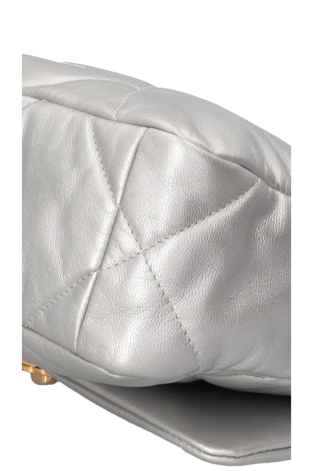 CHANEL Small 19 Bag Lambskin Silver