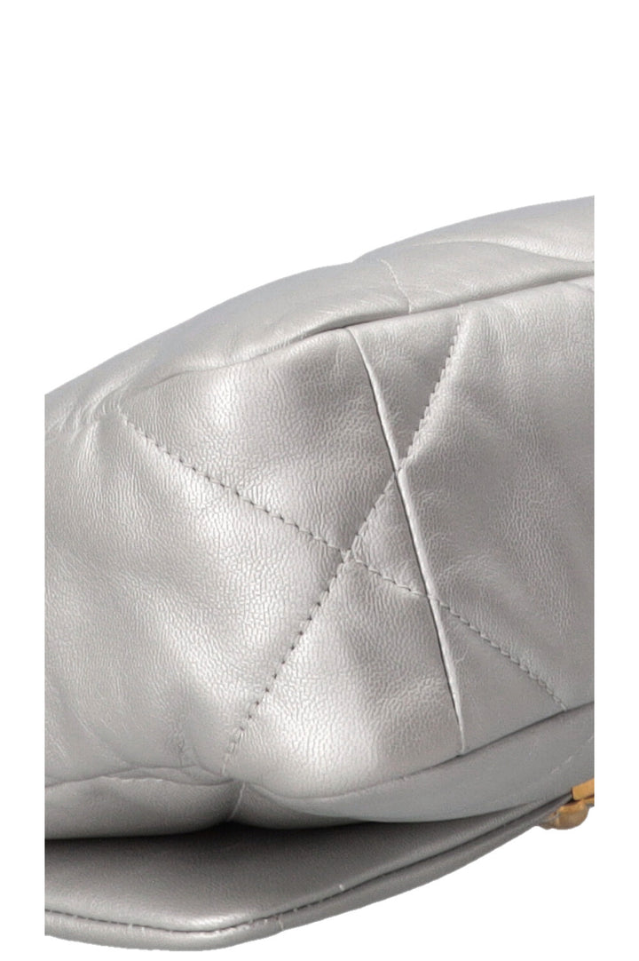 CHANEL Small 19 Bag Lambskin Silver