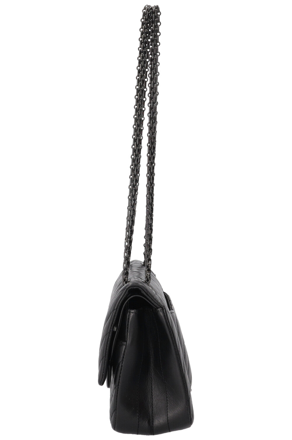 CHANEL Petit 2.55 So Black Veau Chevron Noir