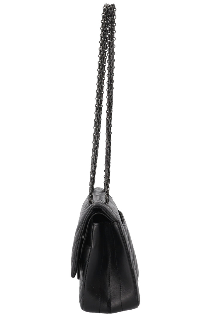 CHANEL Petit 2.55 So Black Veau Chevron Noir