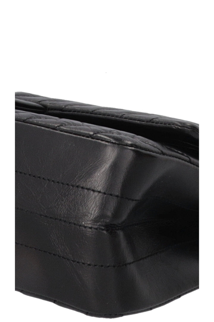 CHANEL Petit 2.55 So Black Veau Chevron Noir