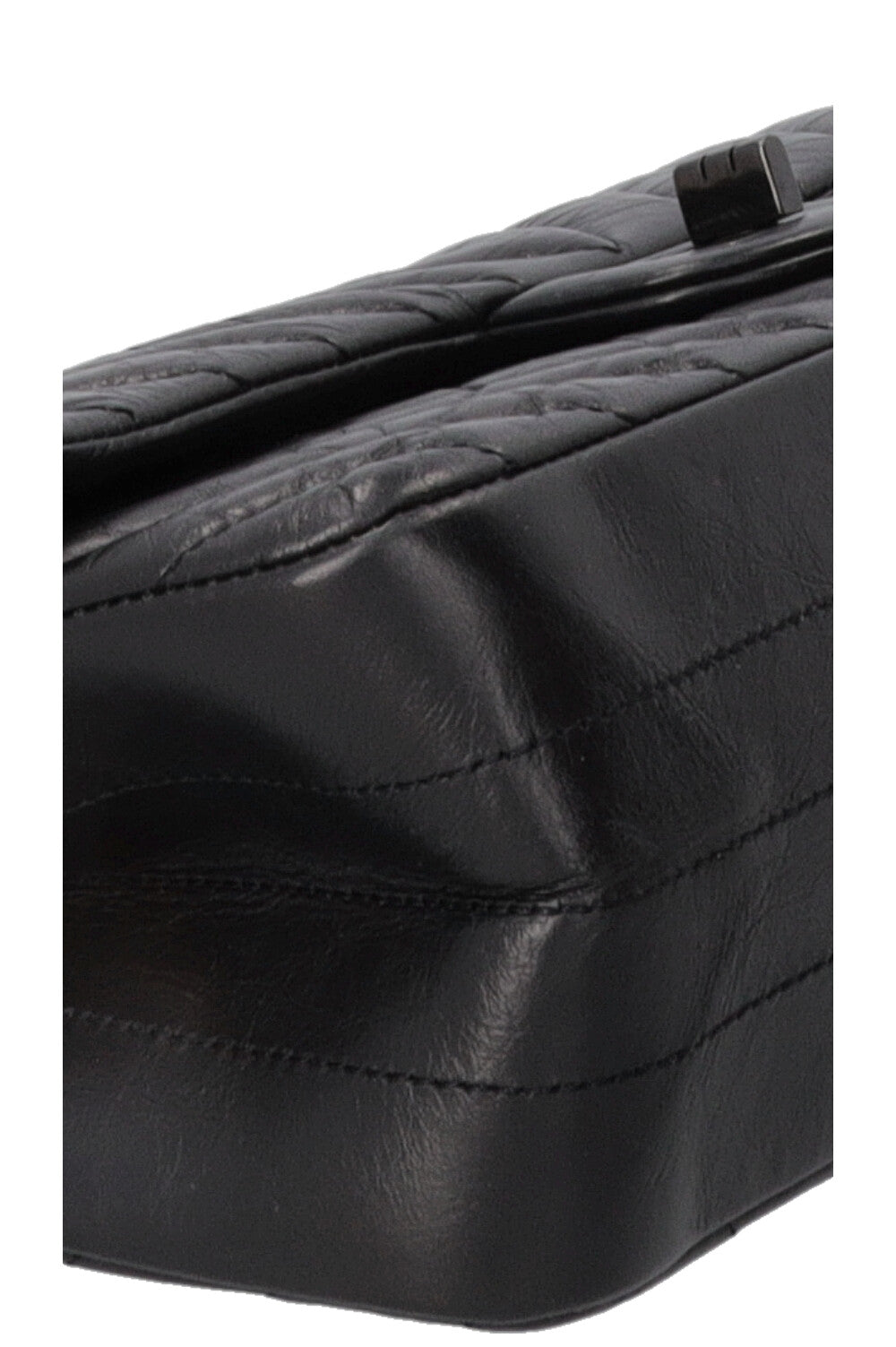 CHANEL Petit 2.55 So Black Veau Chevron Noir