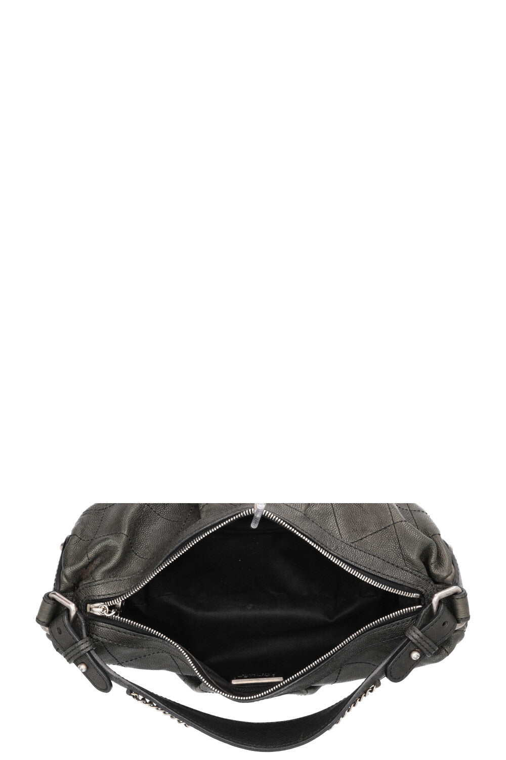 CHANEL Small Outdoor Shoulder Bag Caviar Leather Black