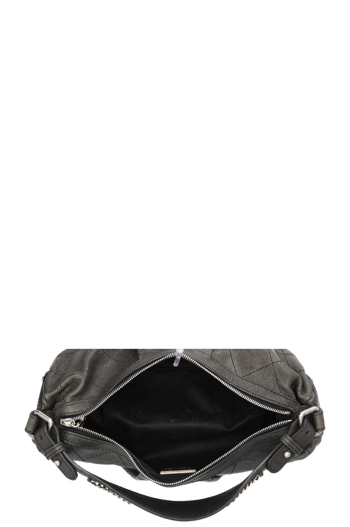 CHANEL Small Outdoor Shoulder Bag Caviar Leather Black