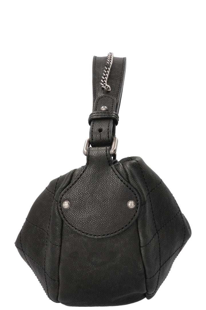 CHANEL Small Outdoor Shoulder Bag Caviar Leather Black