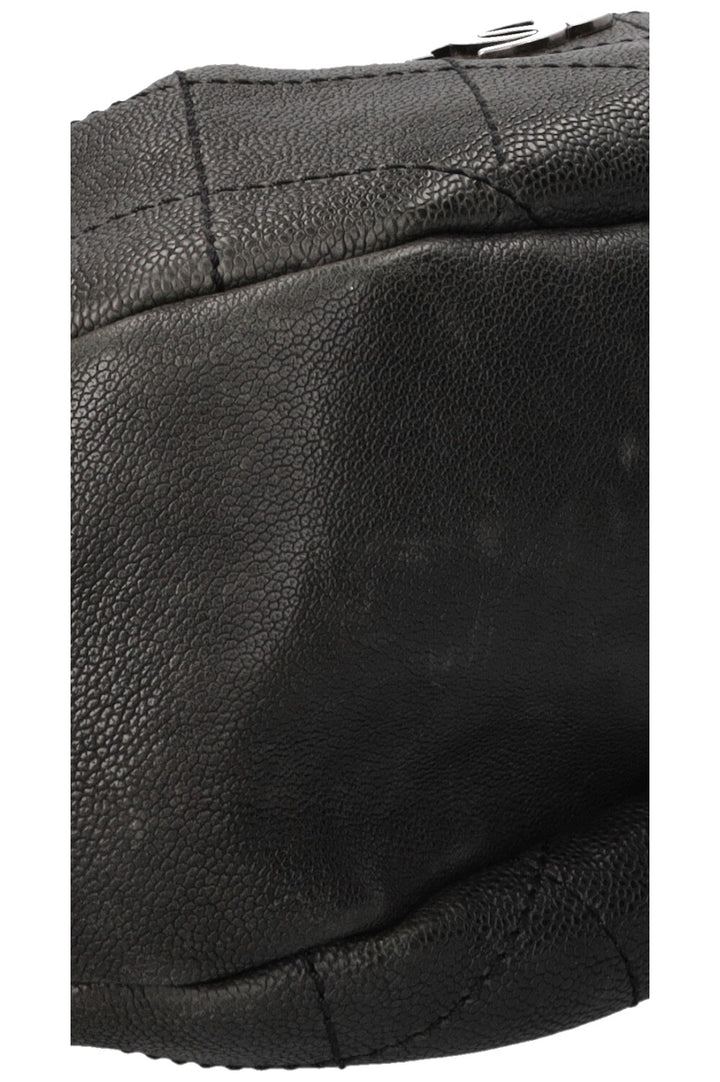 CHANEL Small Outdoor Shoulder Bag Caviar Leather Black