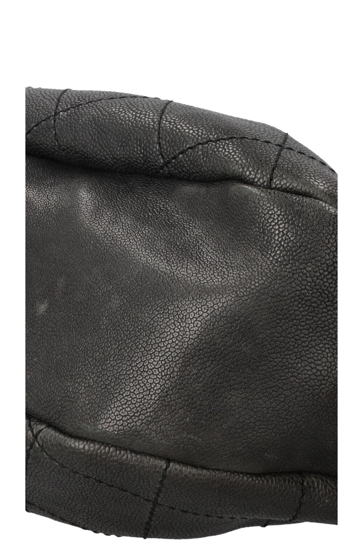 CHANEL Small Outdoor Shoulder Bag Caviar Leather Black