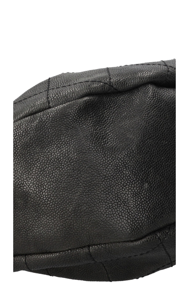 CHANEL Small Outdoor Shoulder Bag Caviar Leather Black