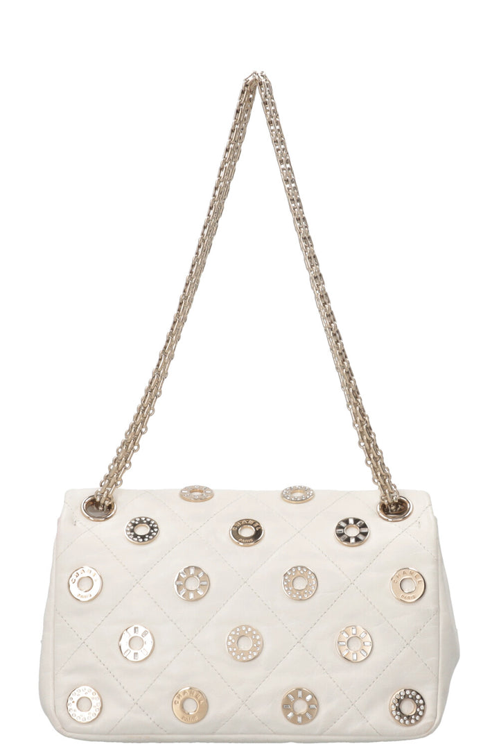 CHANEL Small Star Attitude Flap Bag Leather White