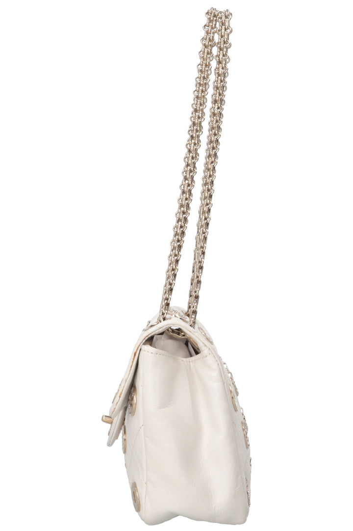 CHANEL Small Star Attitude Flap Bag Leather White