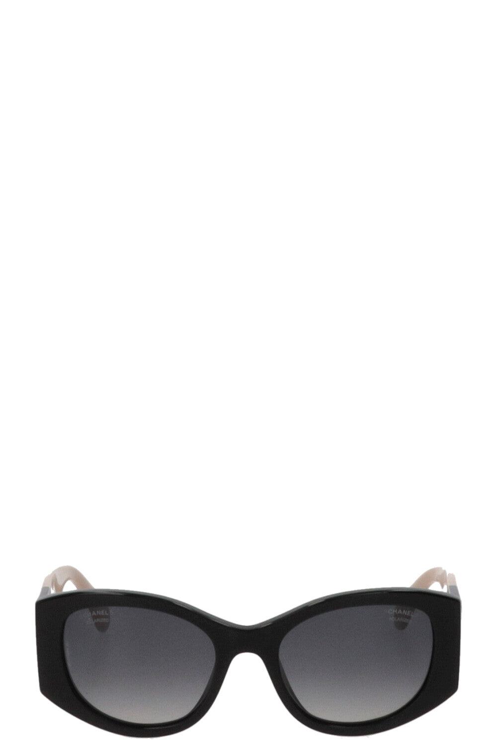 CHANEL Sunglasses Black Beige CH5524