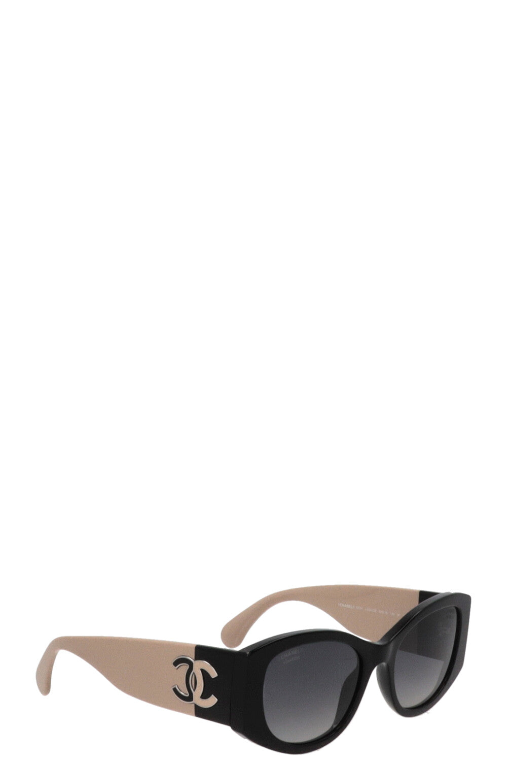 CHANEL Sunglasses Black Beige CH5524