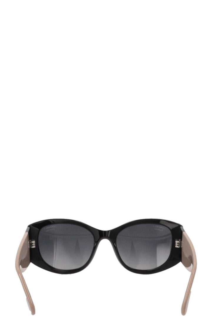 CHANEL Sunglasses Black Beige CH5524