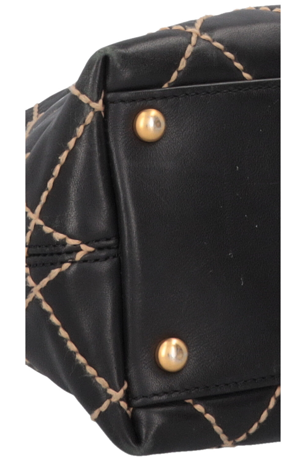 Sac bandoulière CHANEL Surpique CC en cuir noir