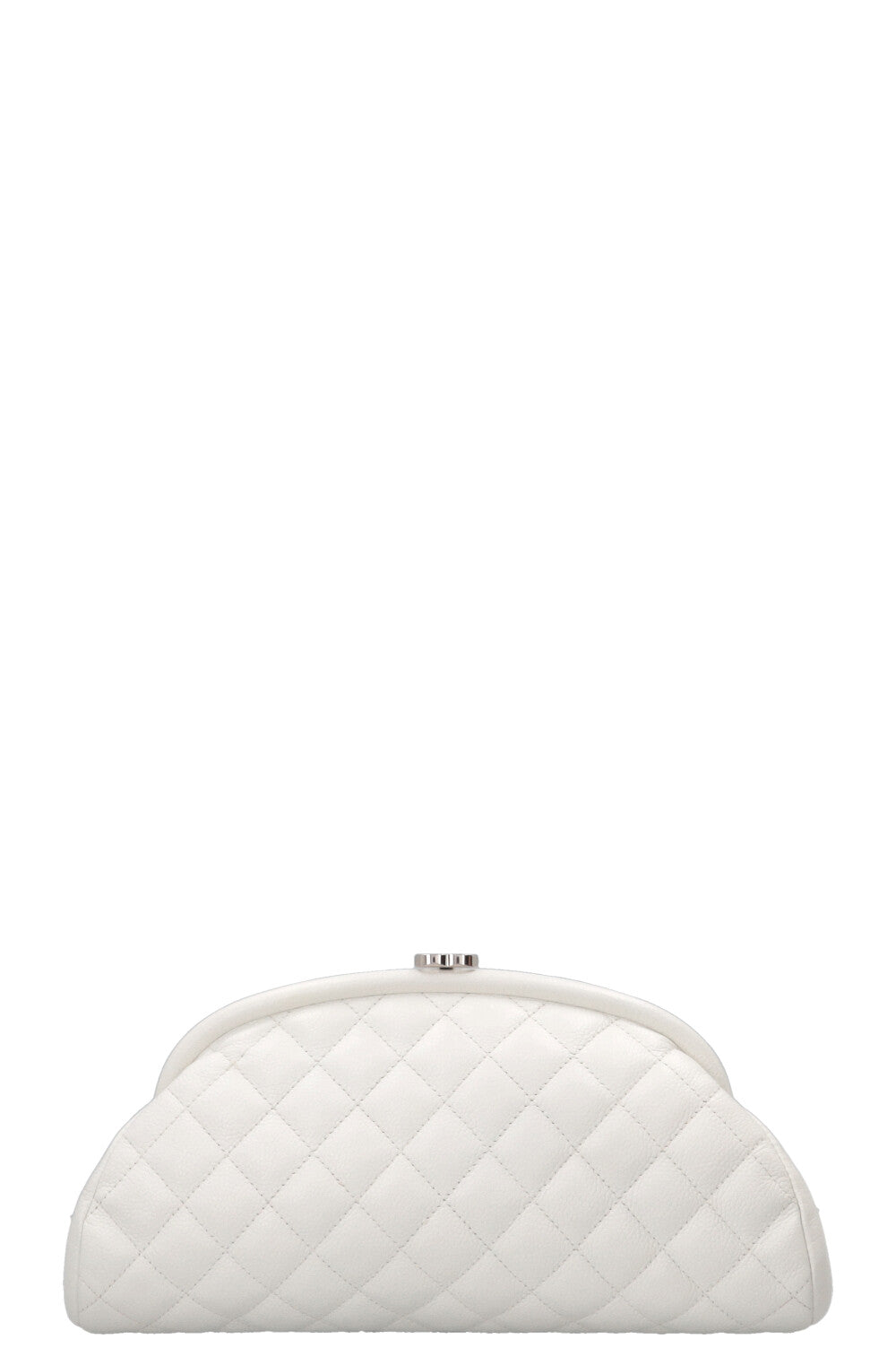 CHANEL Timeless Clutch Caviar White