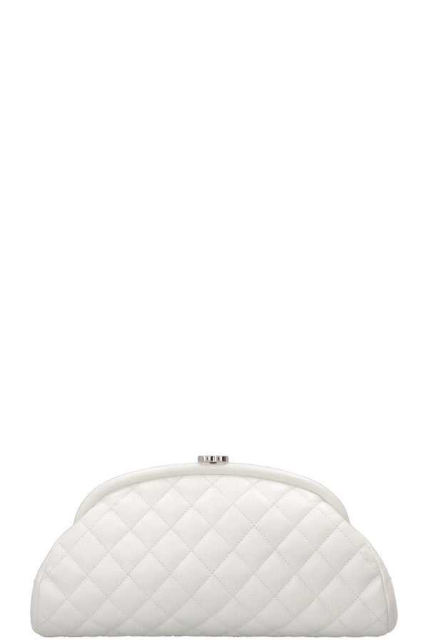 CHANEL Timeless Clutch Caviar White