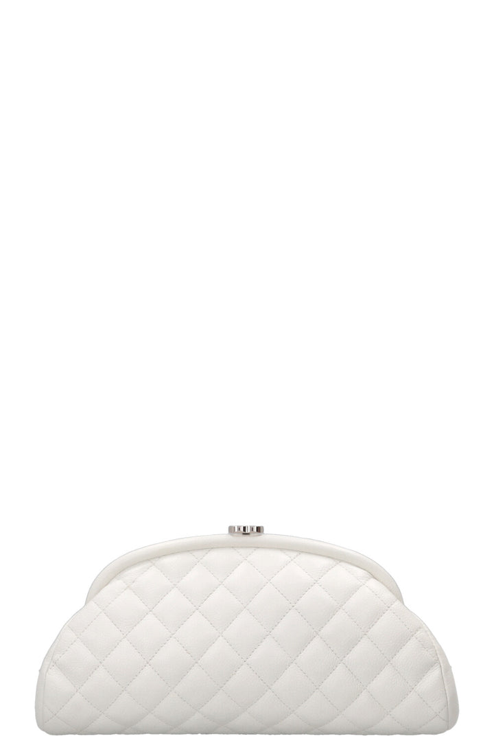 CHANEL Timeless Clutch Caviar White
