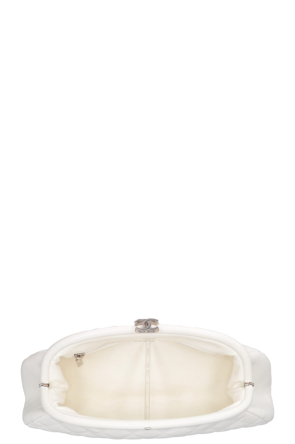CHANEL Timeless Clutch Caviar White