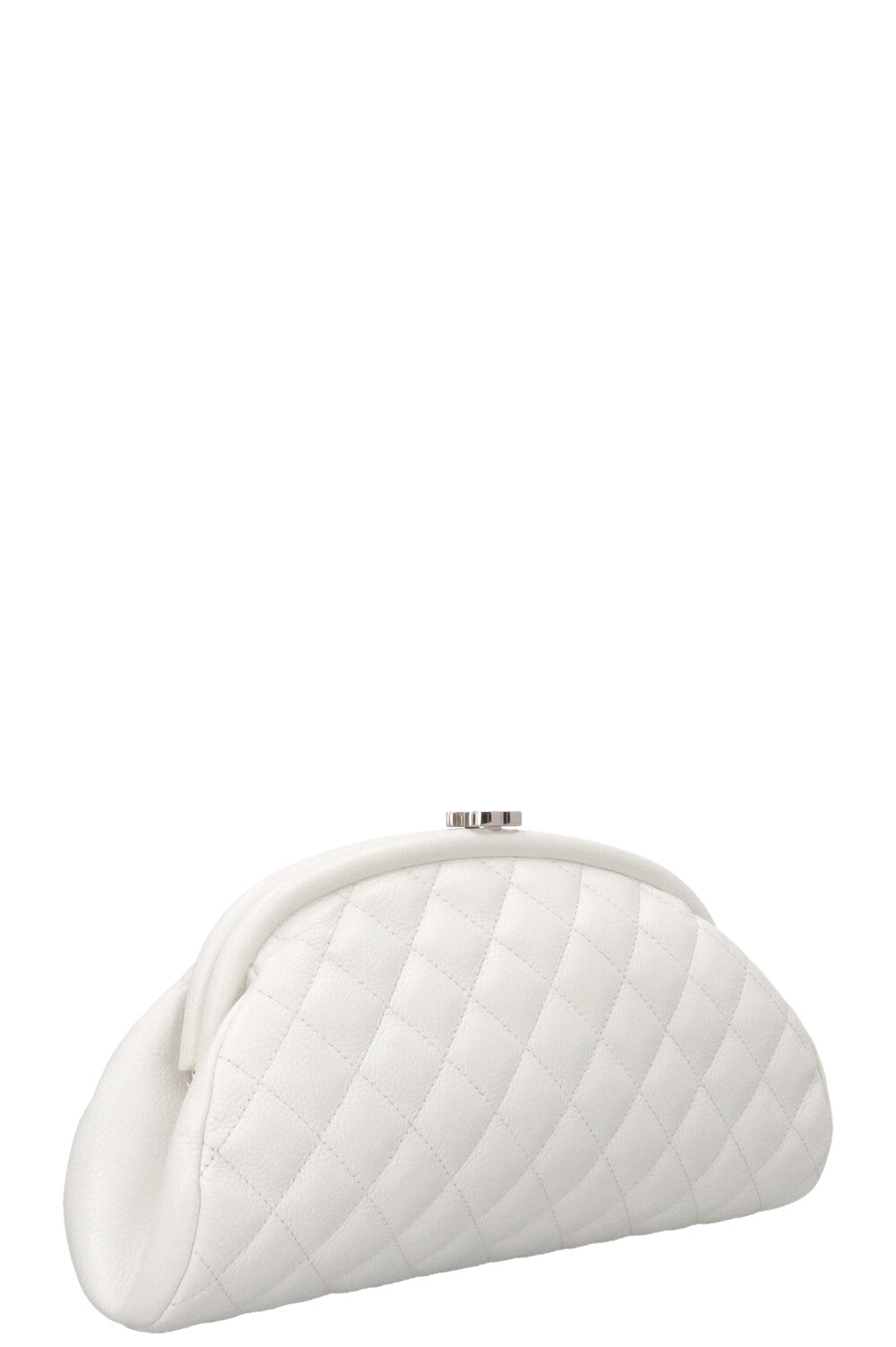 CHANEL Timeless Clutch Caviar White