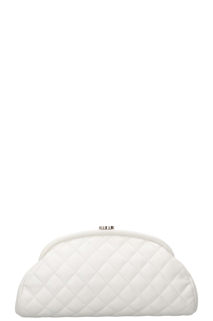 CHANEL Timeless Clutch Caviar White