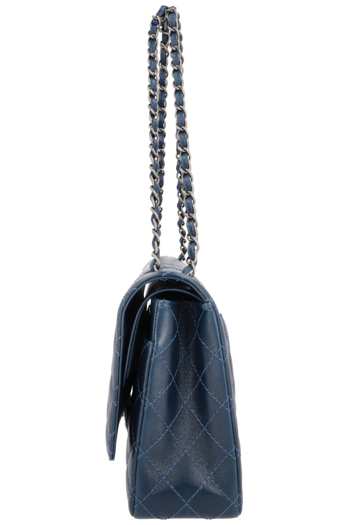 CHANEL Timeless Maxi Double Flap Bag Caviar Navy