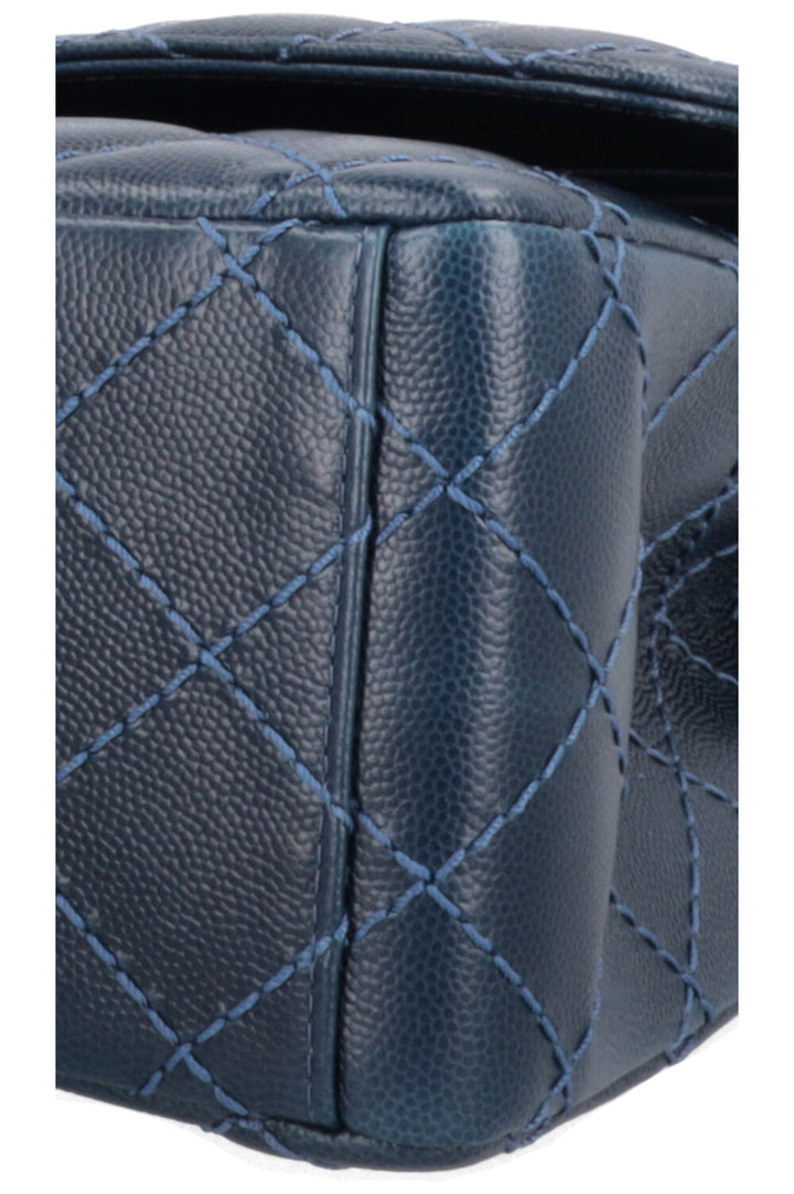 CHANEL Timeless Maxi Double Flap Bag Caviar Navy