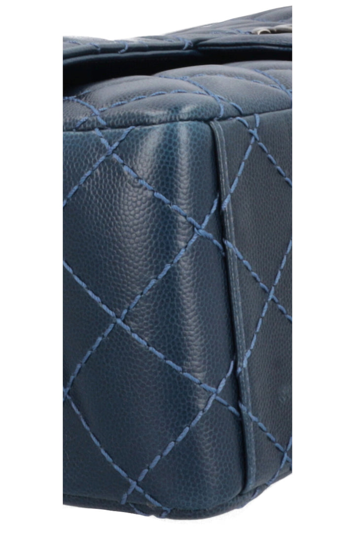 CHANEL Timeless Maxi Double Flap Bag Caviar Navy