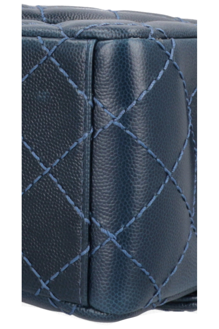 CHANEL Timeless Maxi Double Flap Bag Caviar Navy