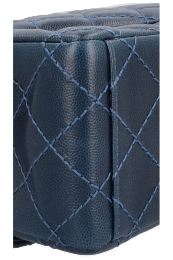 CHANEL Timeless Maxi Double Flap Bag Caviar Navy