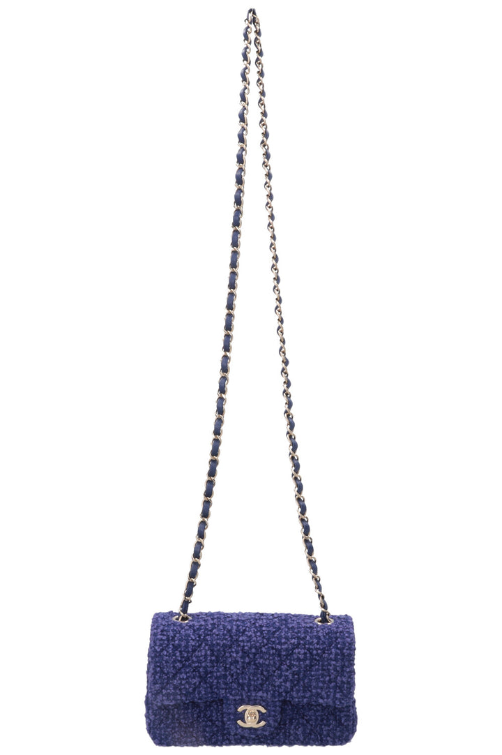 CHANEL Timeless Mini Rectangular Tweed violet