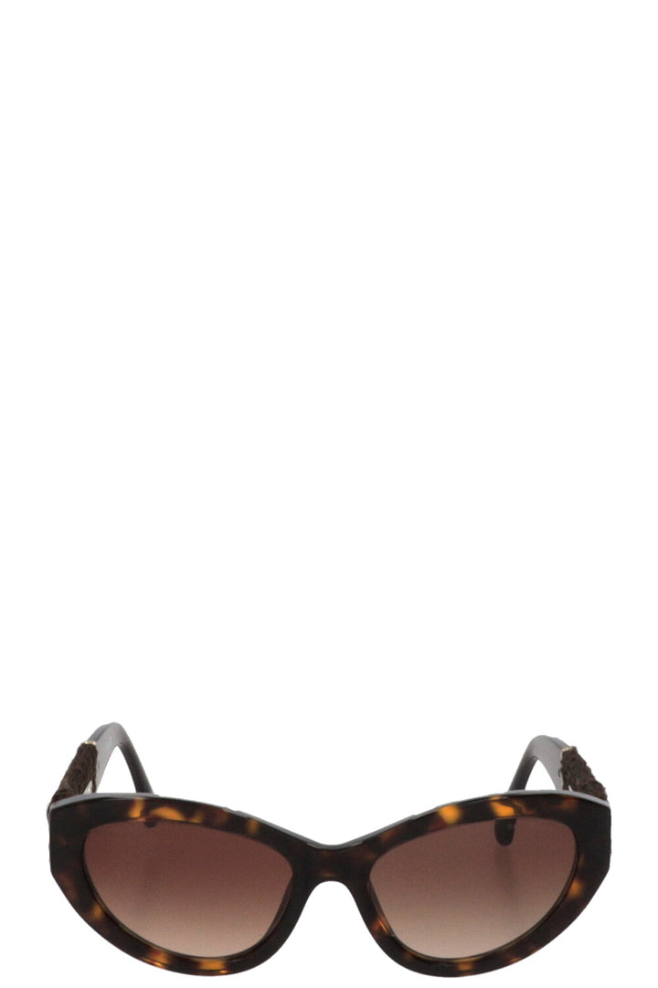 CHANEL Tweed Sunglasses Tortoise 5513