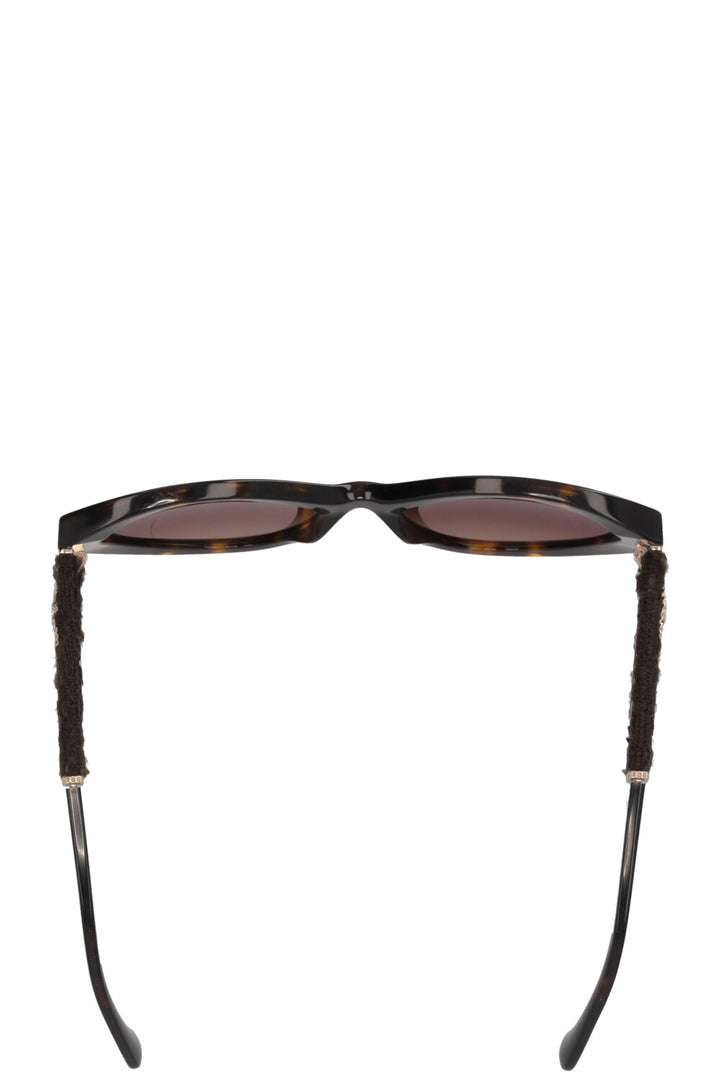 CHANEL Tweed Sunglasses Tortoise 5513