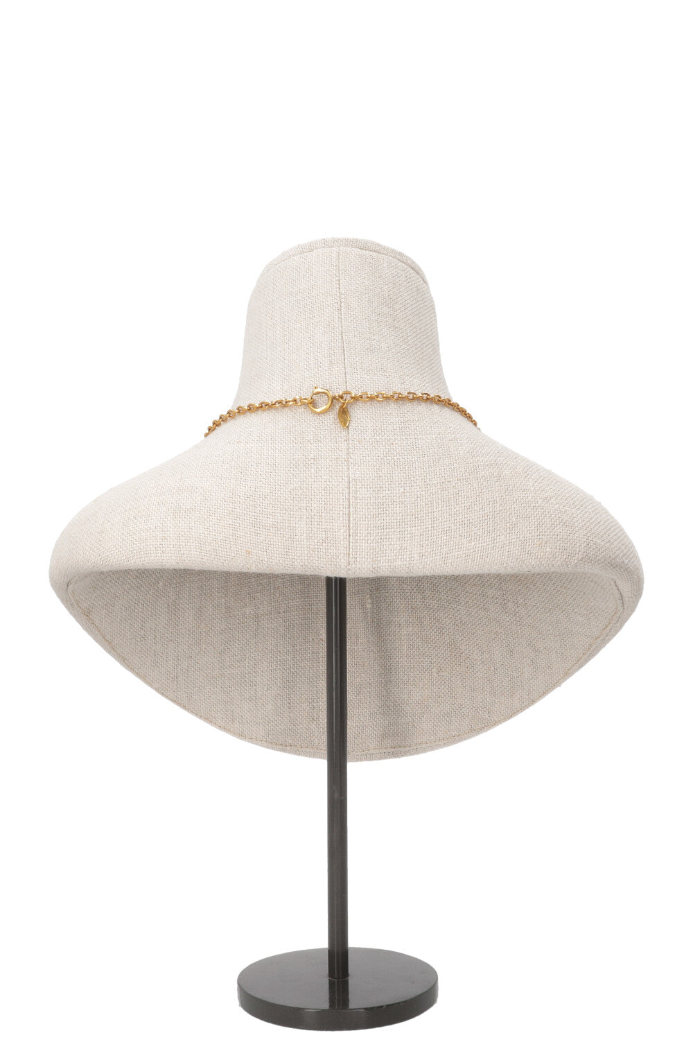 CHANEL Vintage CC Quilted Necklace Gold