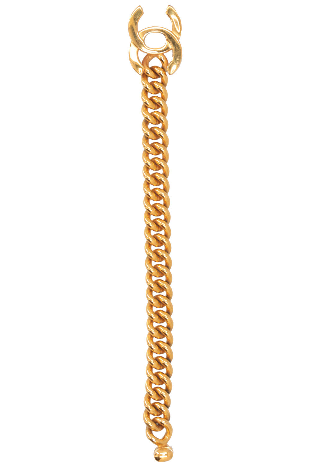 CHANEL Vintage CC Turnlock Bracelet Gold Plated 24k gold-plated Gold