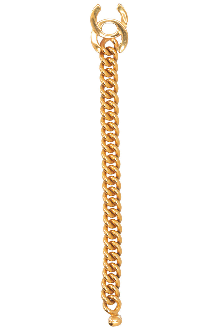 CHANEL Vintage CC Turnlock Bracelet Gold Plated 24k gold-plated Gold