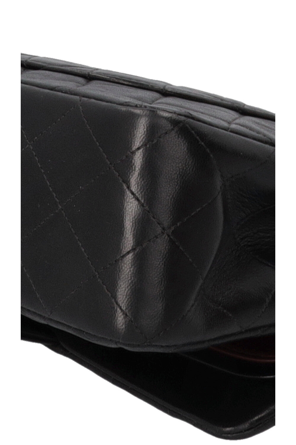 CHANEL Vintage Medium Double Flap Bag in Black Leather