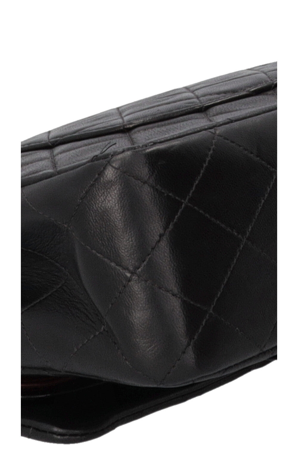 CHANEL Vintage Medium Double Flap Bag in Black Leather