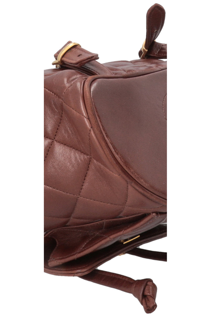 CHANEL Vintage Duma Backpack Lambskin Brown