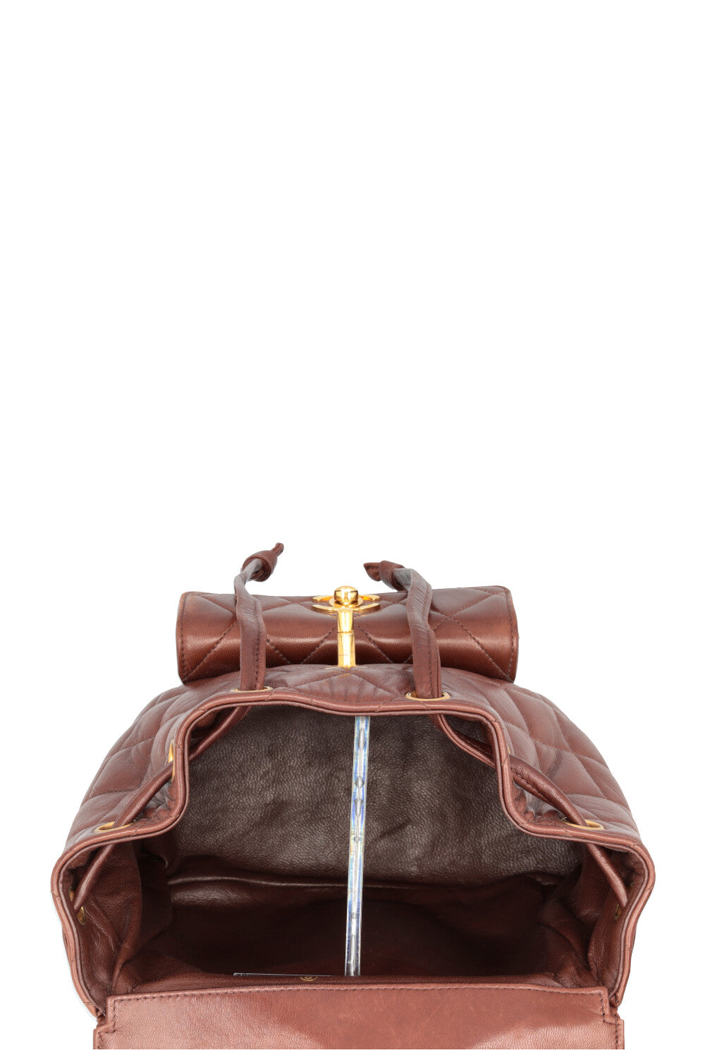 CHANEL Vintage Duma Backpack Lambskin Brown