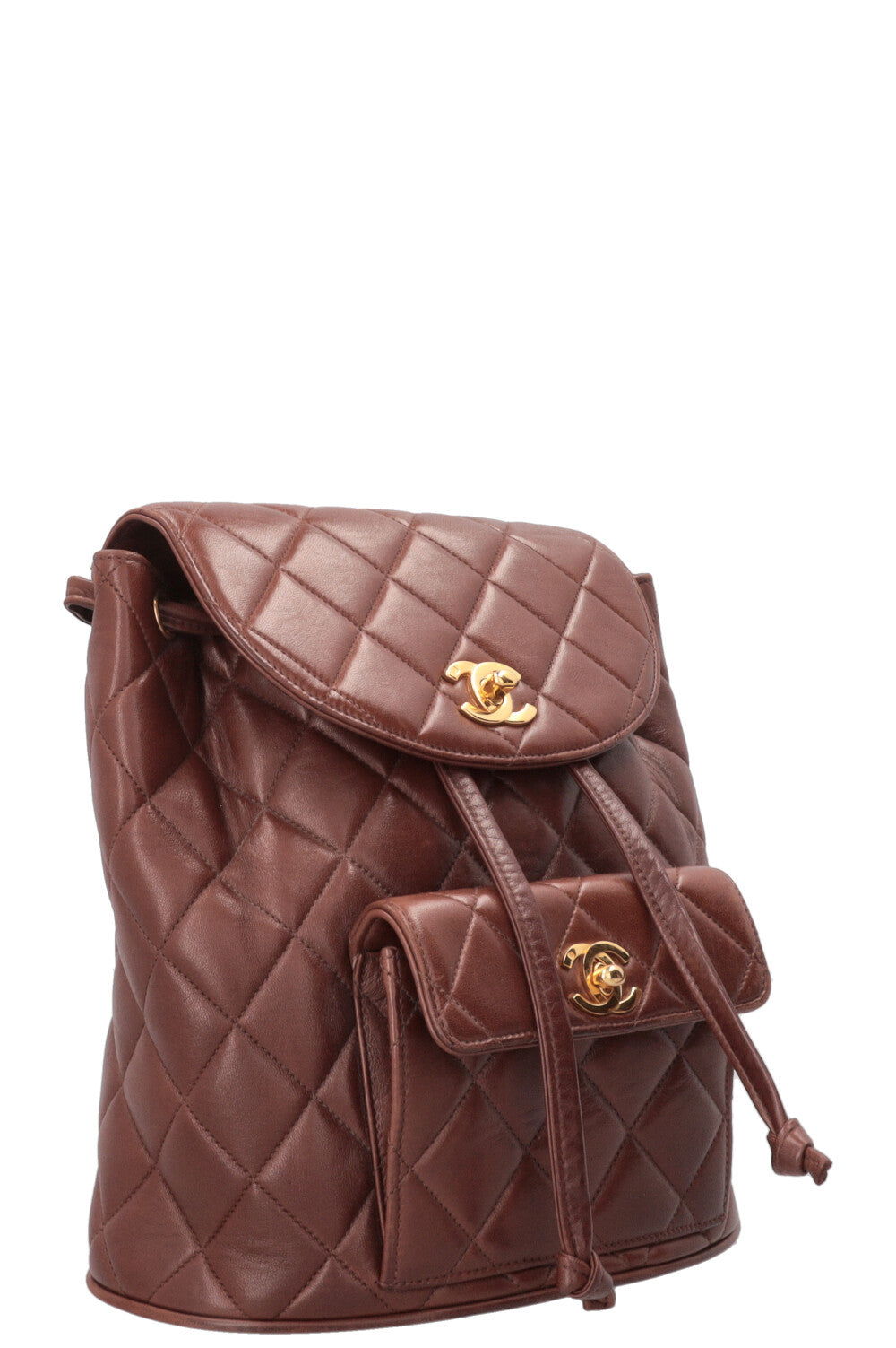 CHANEL Vintage Duma Backpack Lambskin Brown