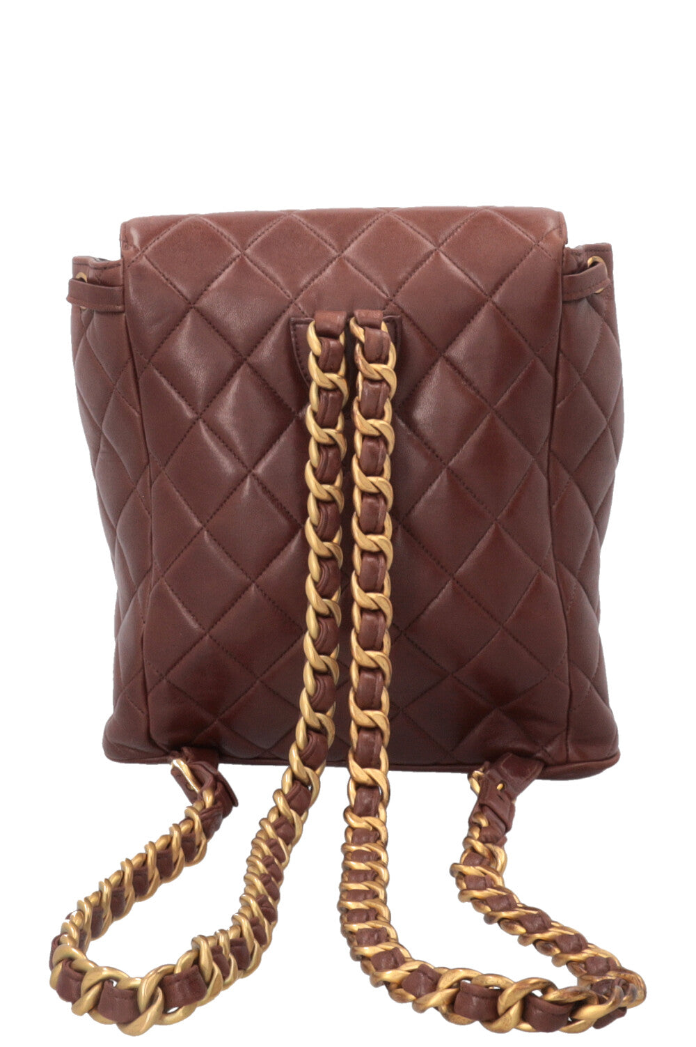 CHANEL Vintage Duma Backpack Lambskin Brown
