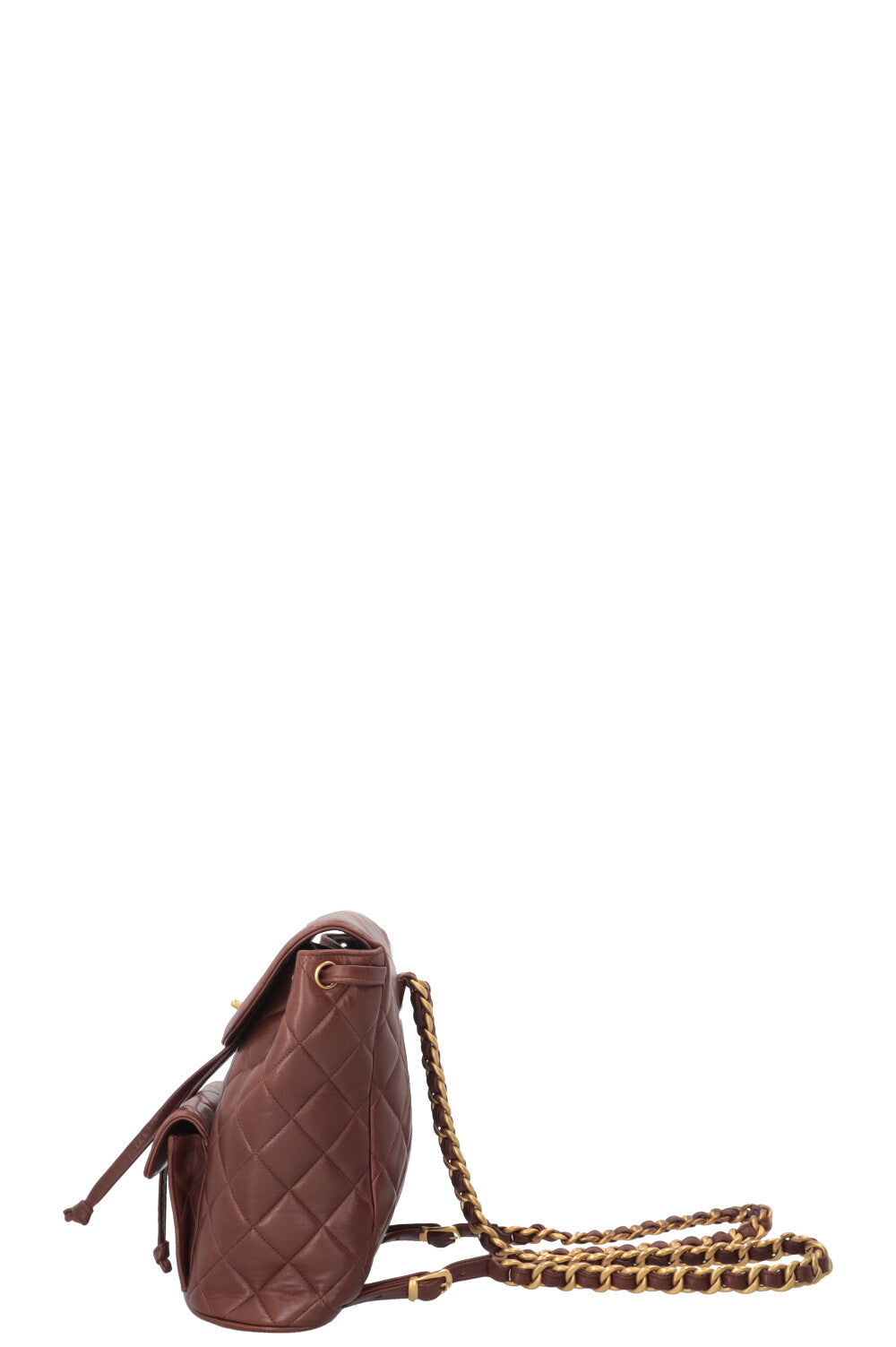 CHANEL Vintage Duma Backpack Lambskin Brown
